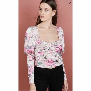 For Love & Lemons Palais Floral Crop Top